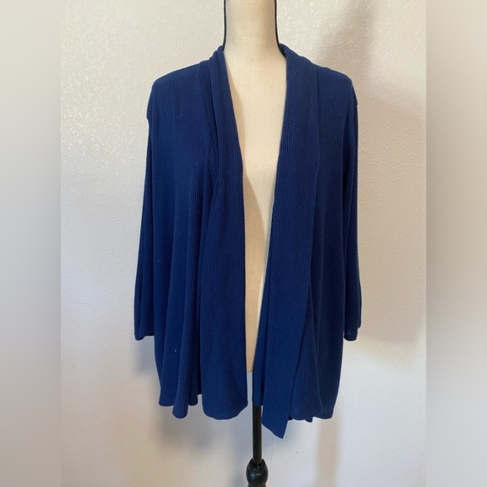 St. John’s Bay open front sweater cardigan blue Women’s size 3X
